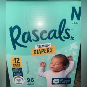 Rascals Premium Diapers - Mint Green Packaging